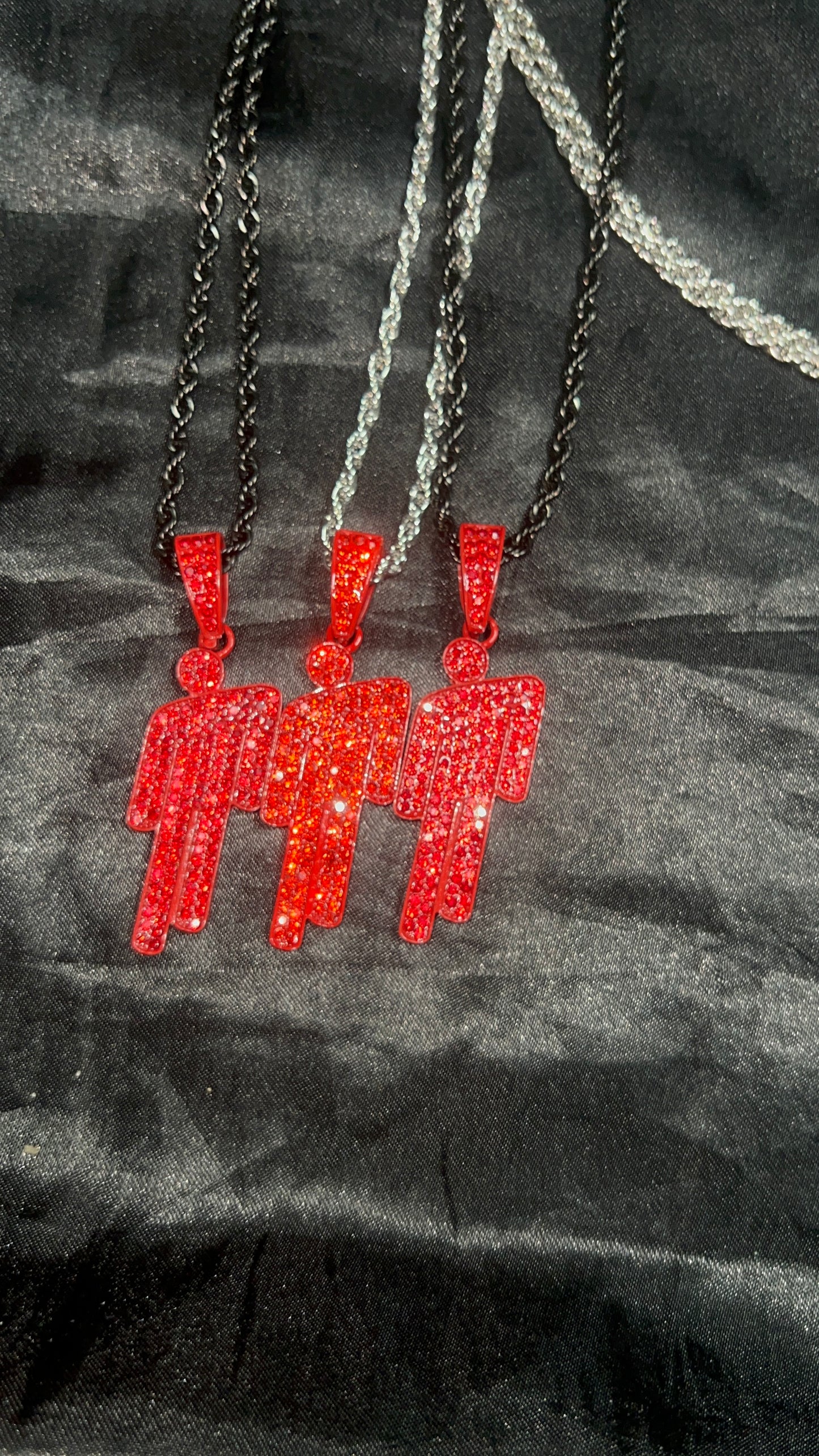 Billie eilish red blohsh necklace bigger and better quality remodel version