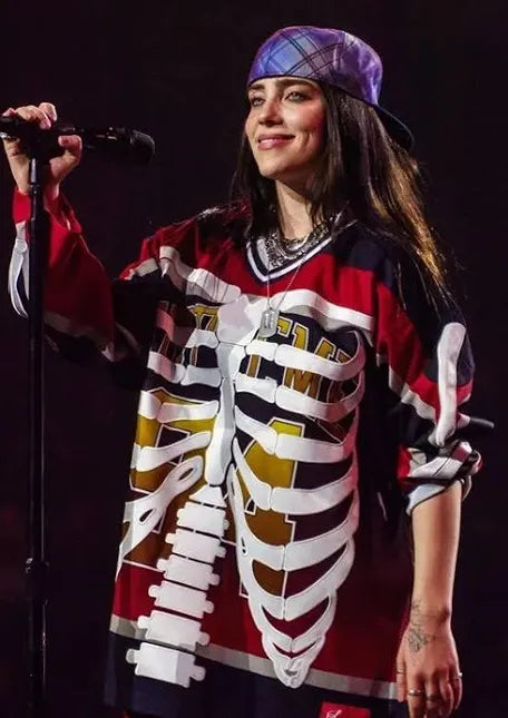 Billie Eilish Skeleton 94 Jersey high quality really cute Double sided