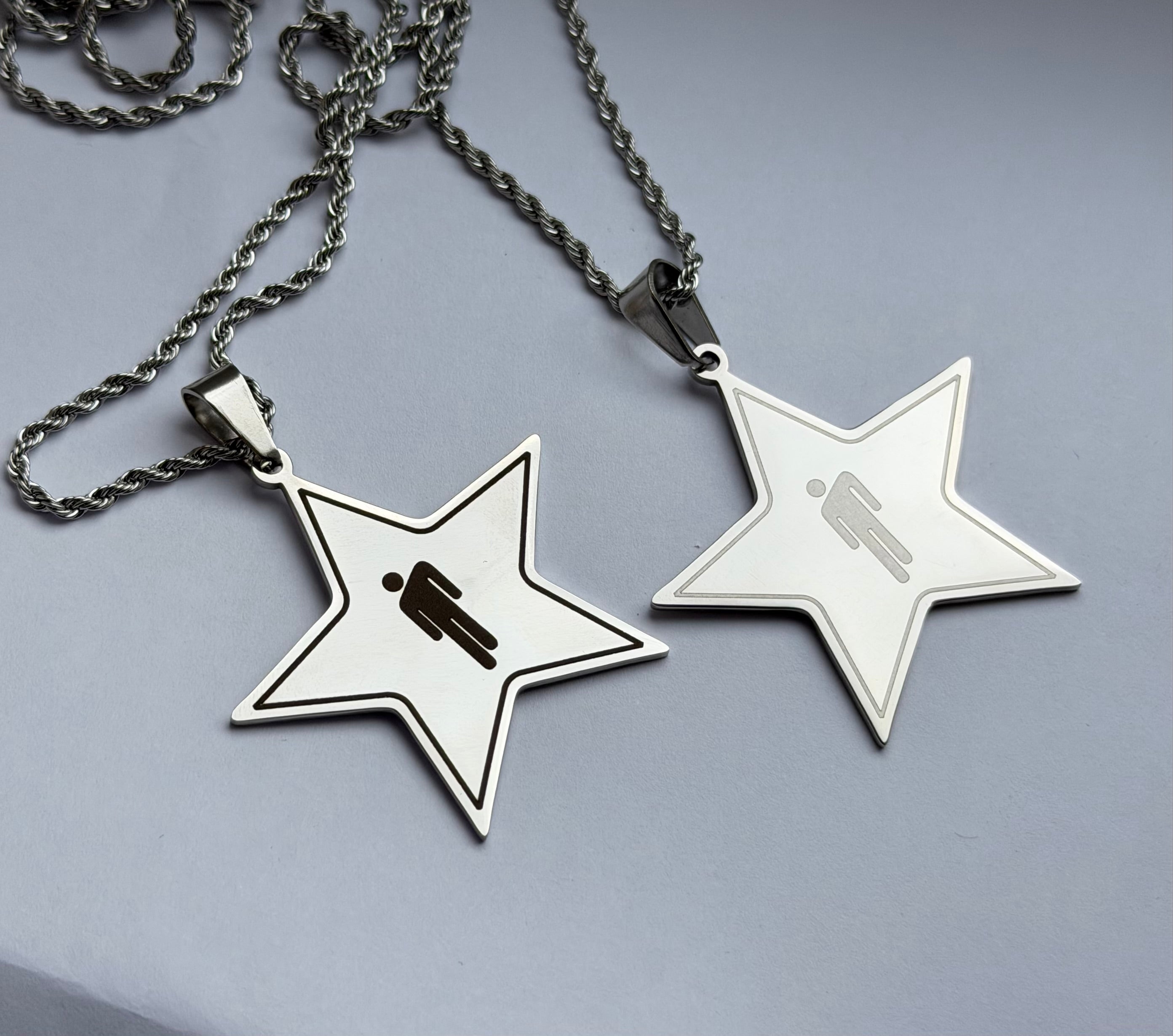 Billie eilish star necklace blohsh cute stainless steel