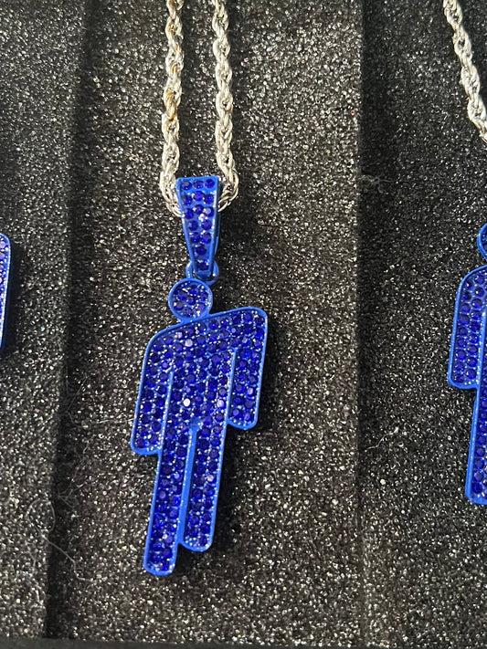 Billie eilish blohsh necklace blue remodel version og different version bigger/better quality