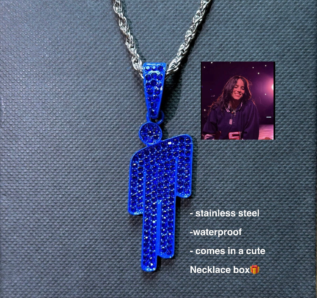 Billie Eilish Blohsh Necklaces stainless steel with a cute necklace box