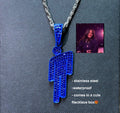Billie Eilish Blue blohsh necklace stainless steel HMHAS