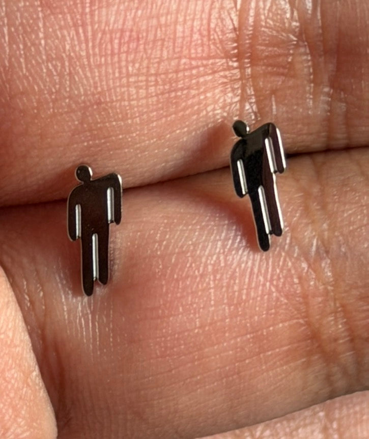Billie Eilish Stud earings stainless steel same size as OG non tarnishing shiny