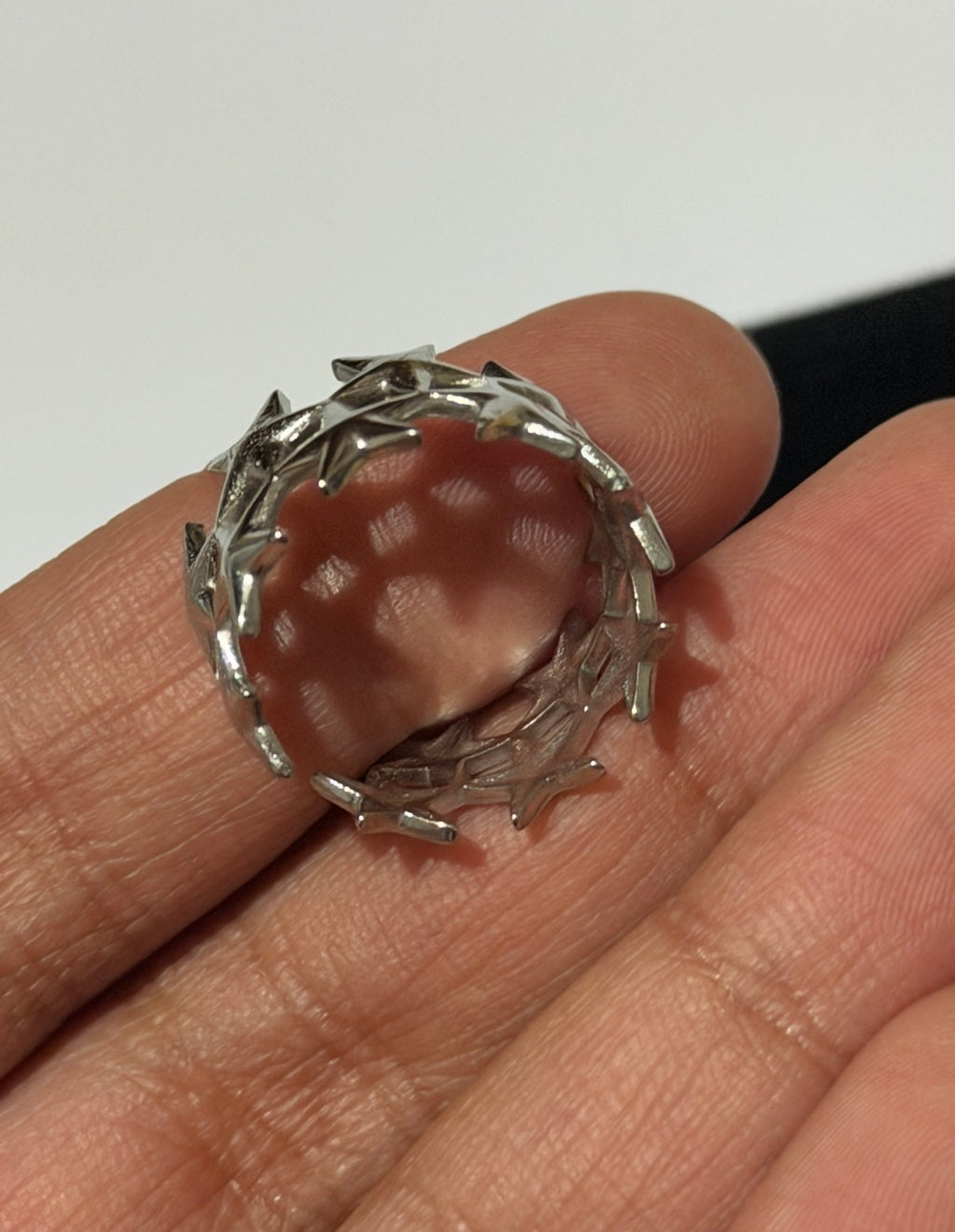 Stainless steel adjustable star ring stars