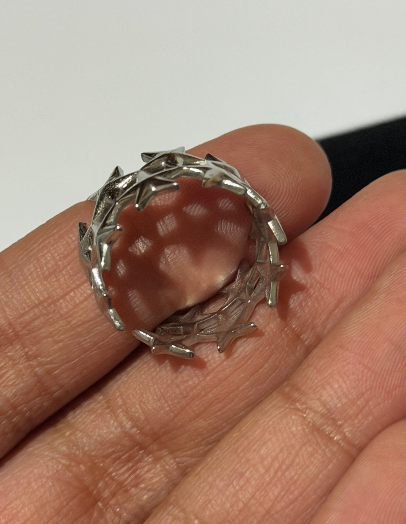 Stainless steel adjustable star ring stars