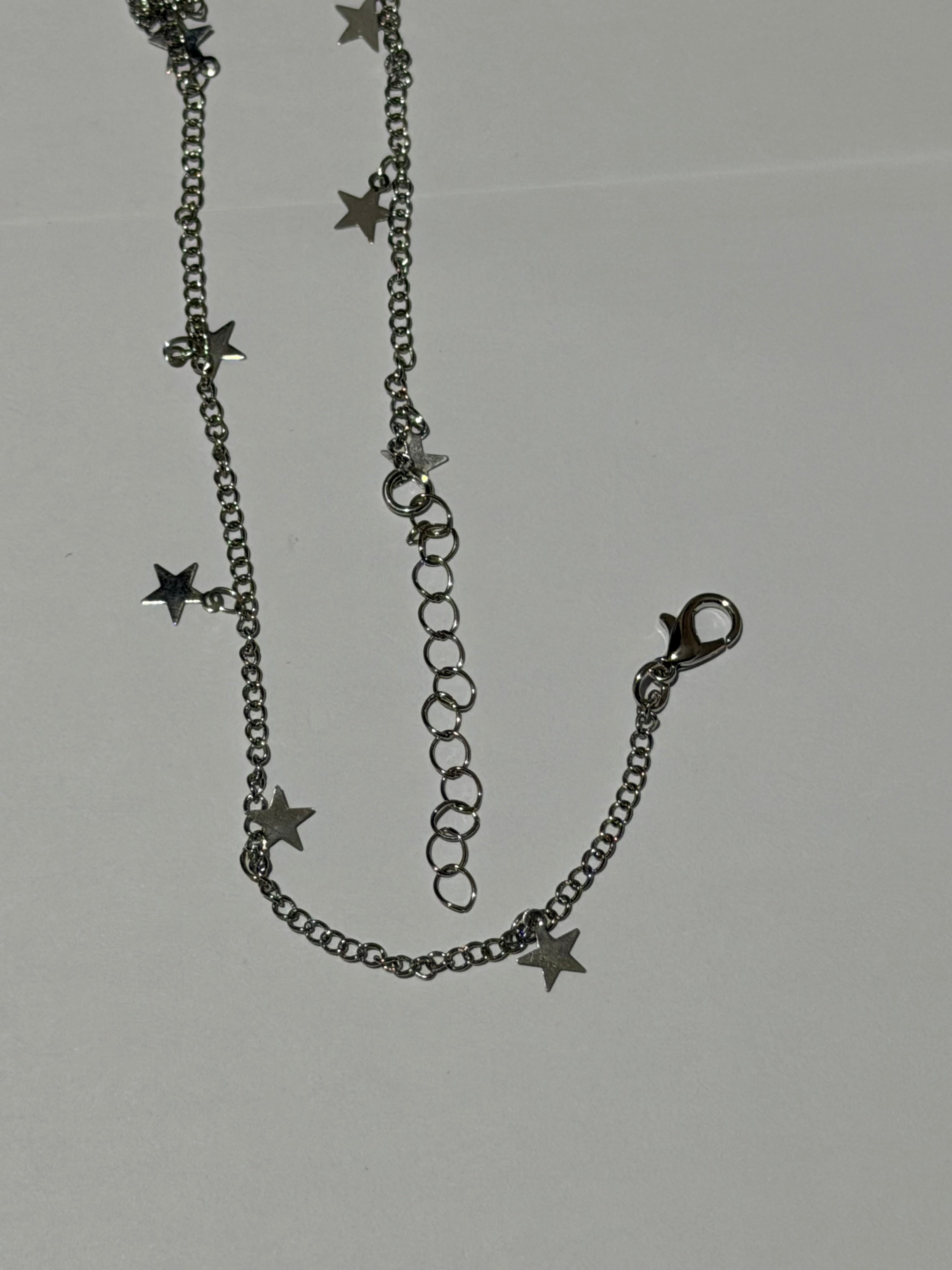 Cute sparkly Necklace adjustable brand new stainless steel