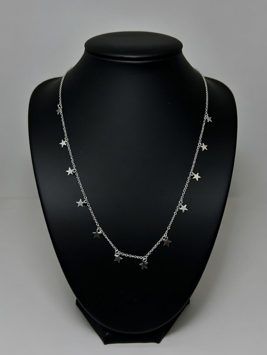Cute sparkly Necklace adjustable brand new stainless steel