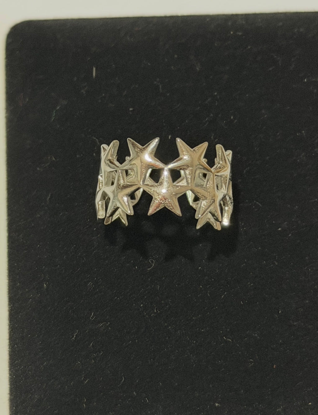 Stainless steel adjustable star ring stars