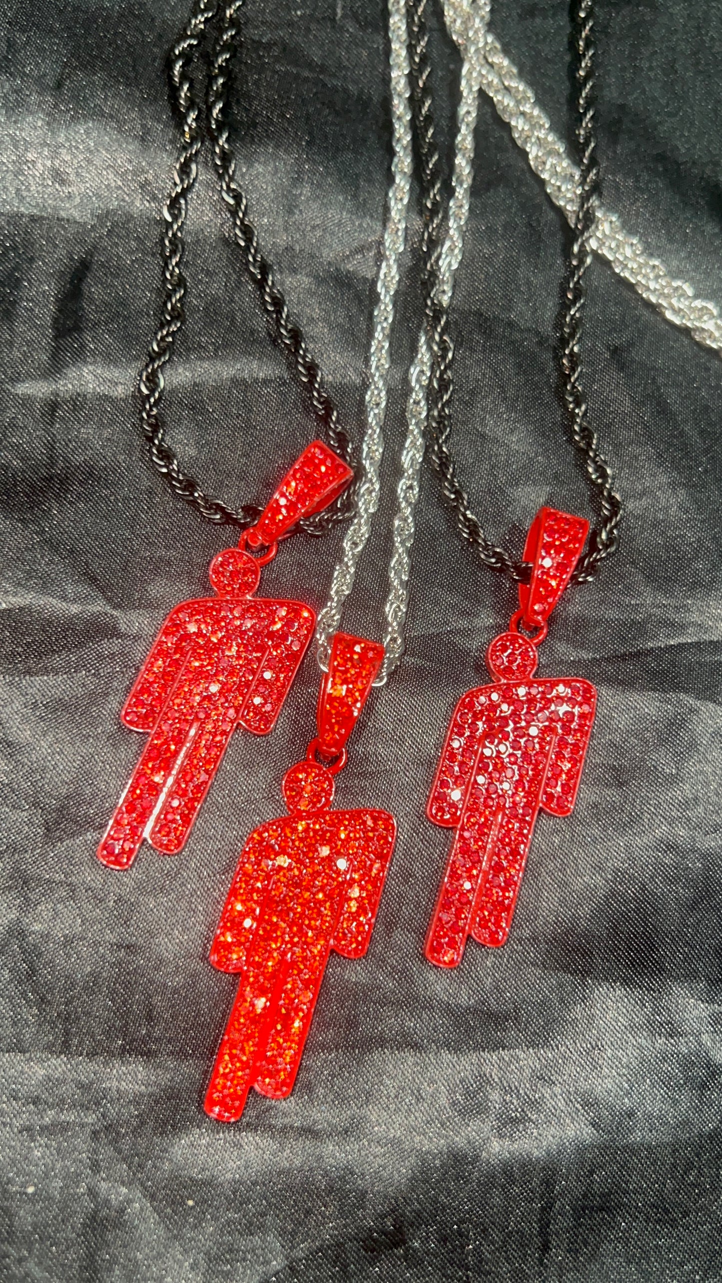 Billie eilish red blohsh necklace bigger and better quality remodel version
