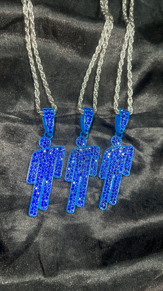 Billie eilish blohsh necklace blue remodel version og different version bigger/better quality