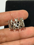 Stainless steel adjustable star ring stars