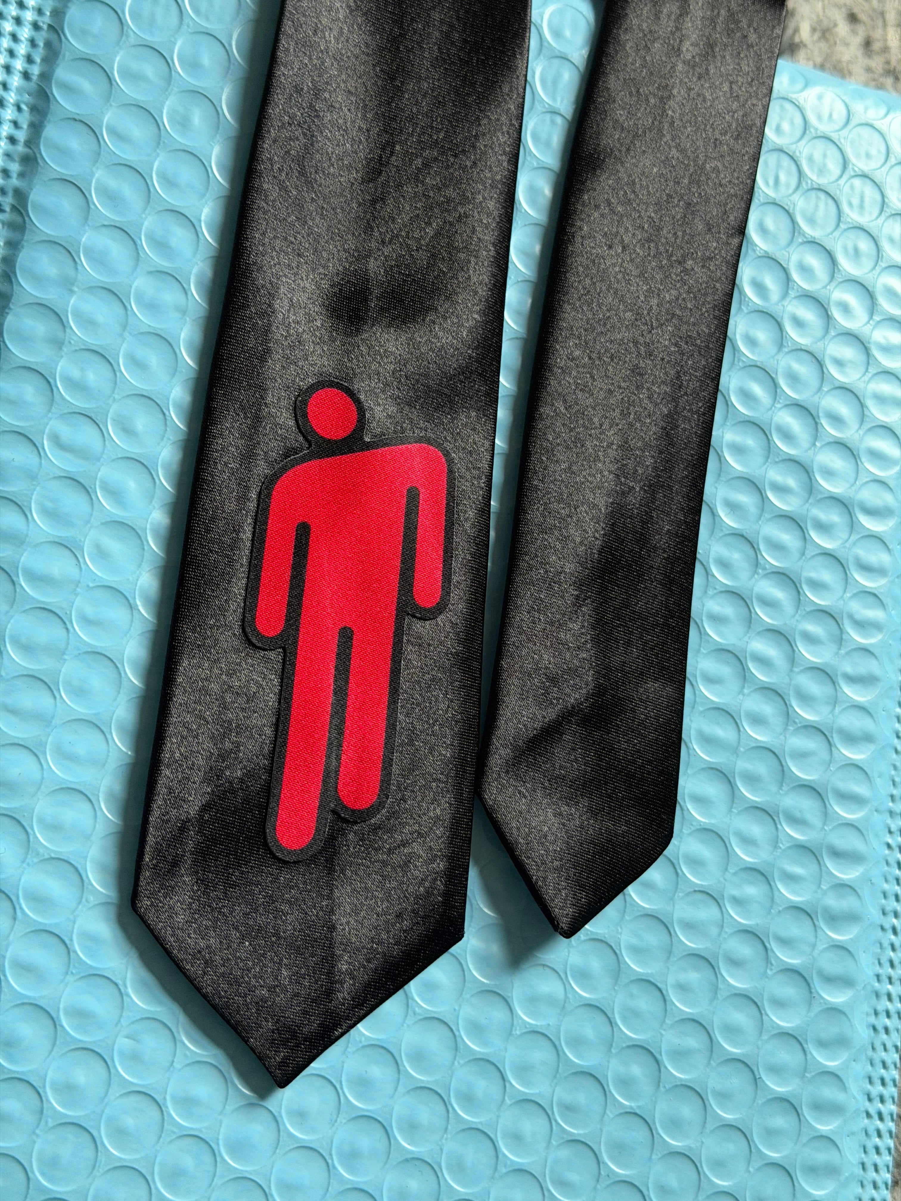 Billie Eilish Blohsh Red Embroidered HMHAS tie