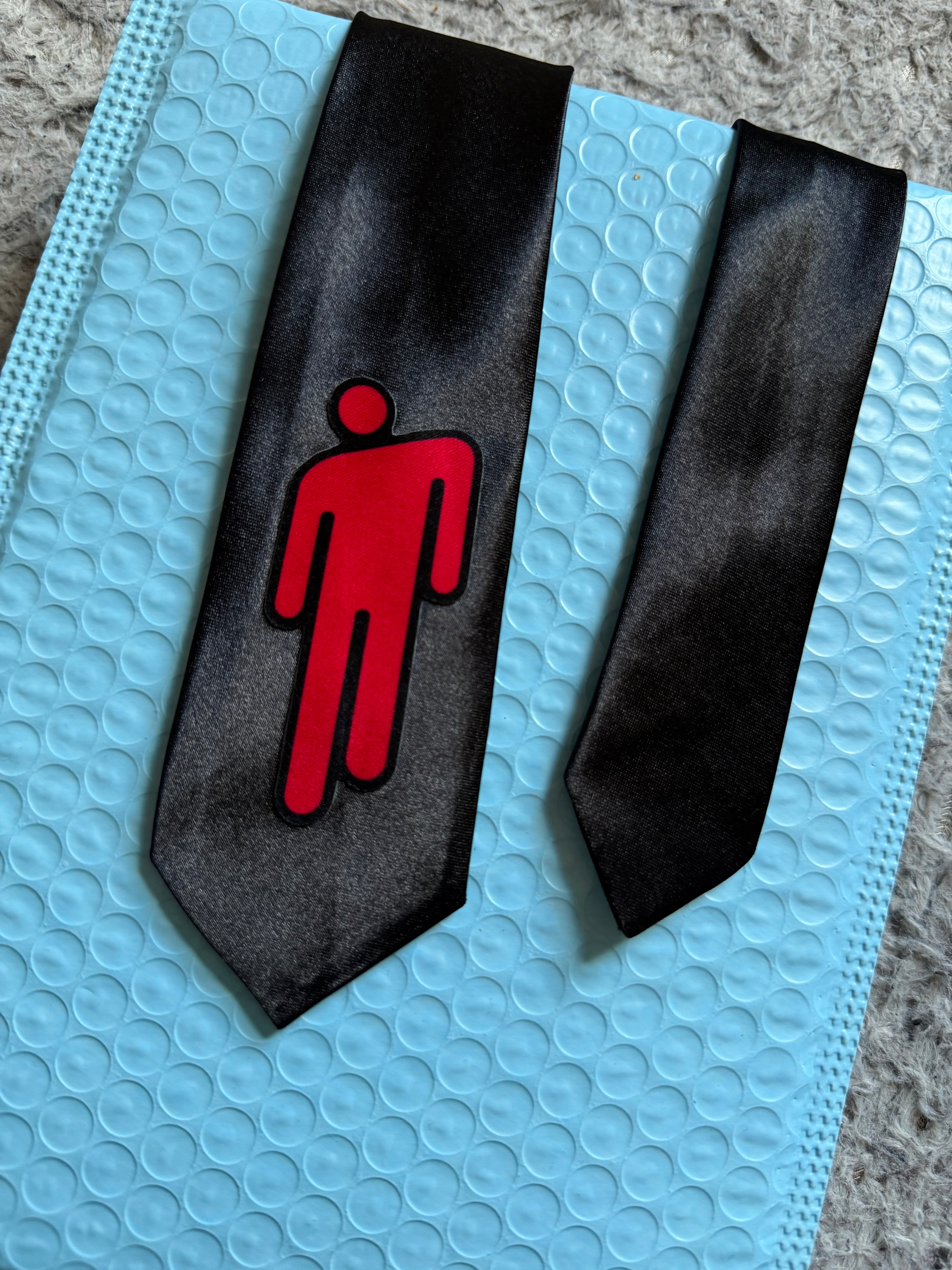 Billie Eilish Blohsh Red Embroidered HMHAS tie