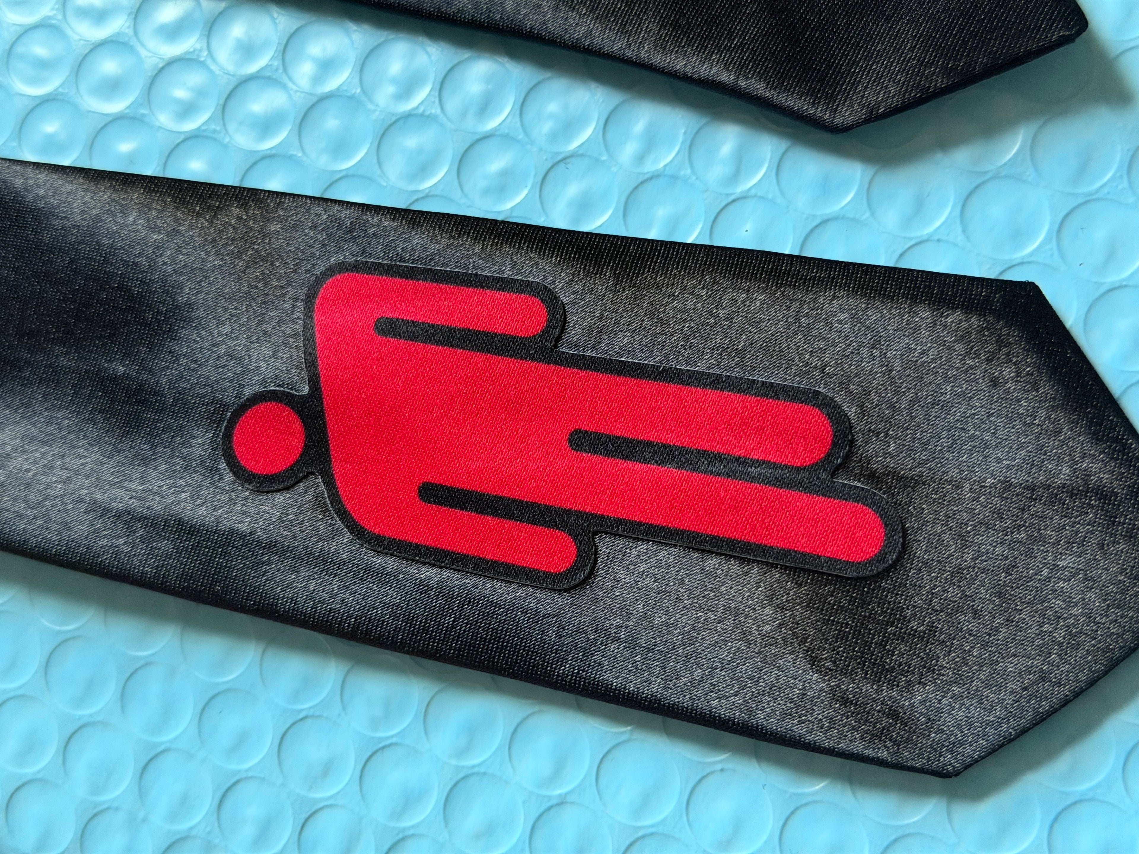 Billie Eilish Blohsh Red Embroidered HMHAS tie