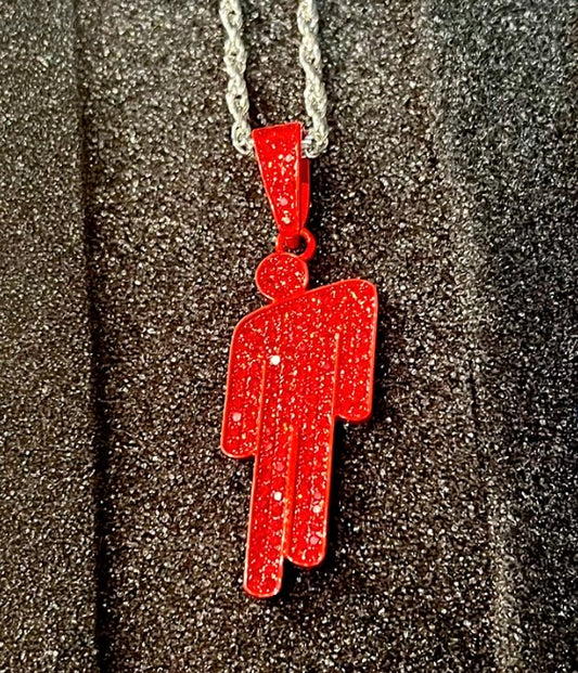 Billie eilish red blohsh necklace bigger and better quality remodel version