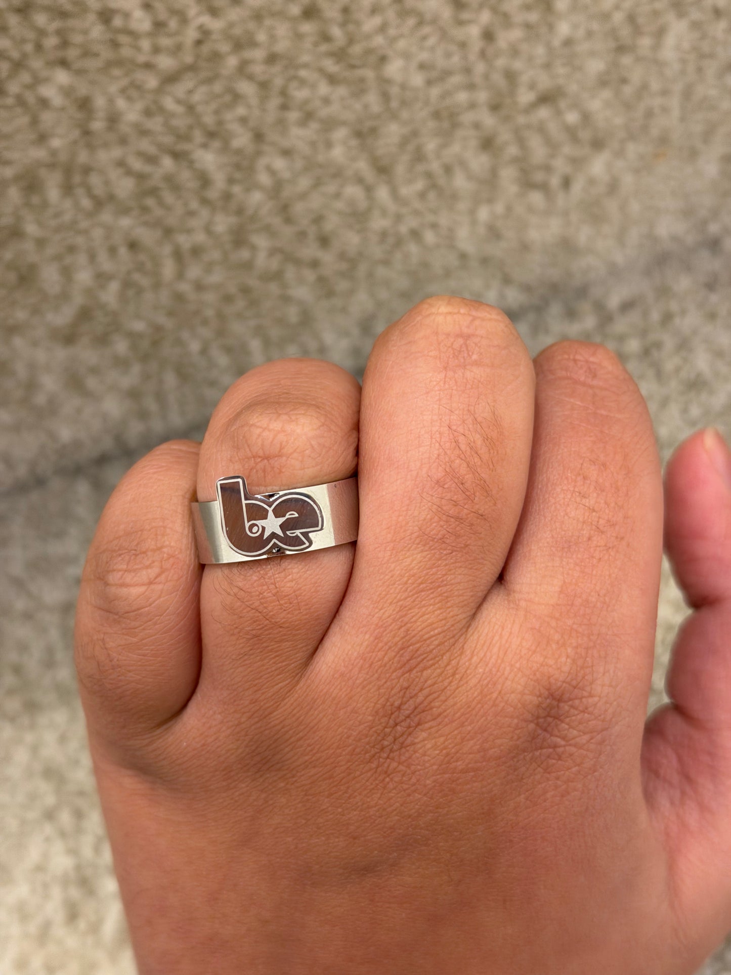 Billie Eilish inspired BE ring adjustable stainless steel cute and perfect