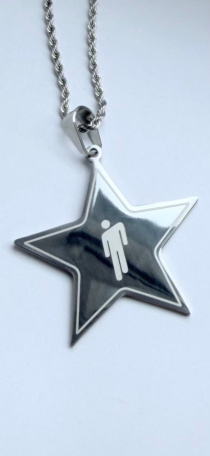 Billie eilish star necklace blohsh cute stainless steel